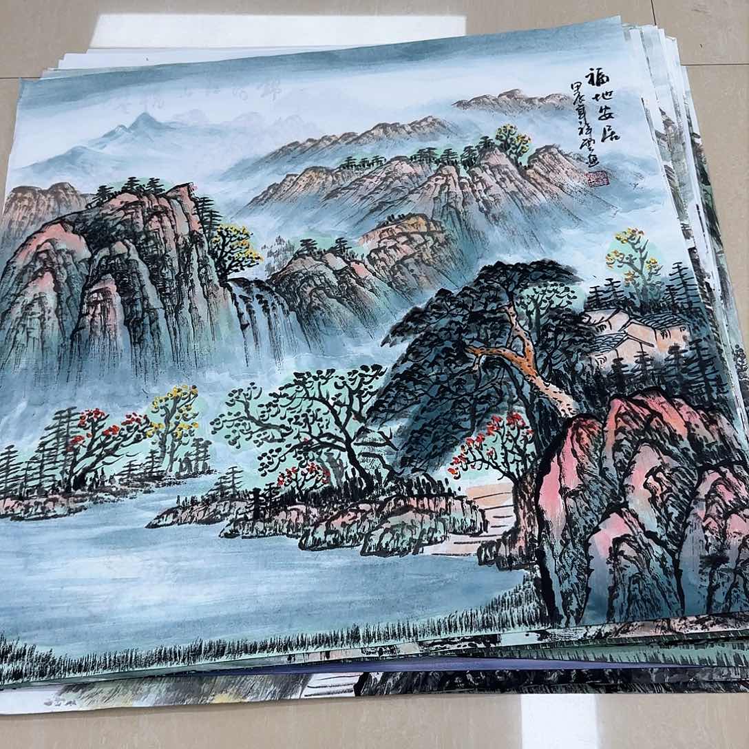 国画国画作品多次
