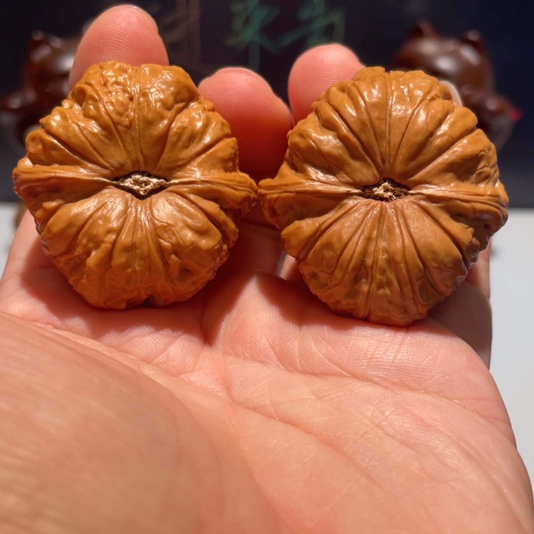 文玩核桃把件南瓜墩40全品