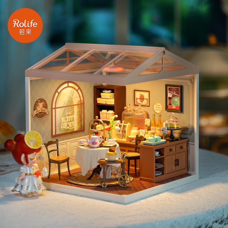 超级世界diy小屋积木下午茶立体拼图成人拼装玩具新年礼物