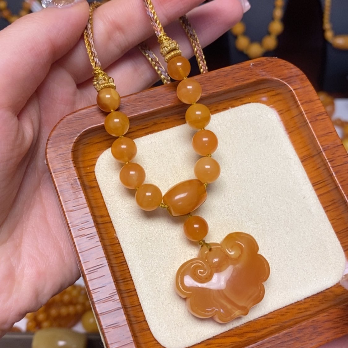 【闪购商品】蜜蜡颈饰未镶嵌项链