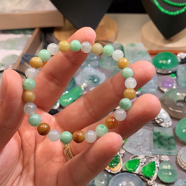 【闪购商品】翡翠手链未镶嵌多宝手串