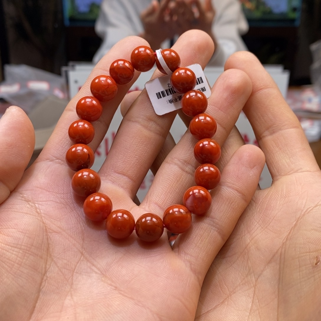 南红玛瑙九口单圈10m m未镶嵌风**漪241217-2