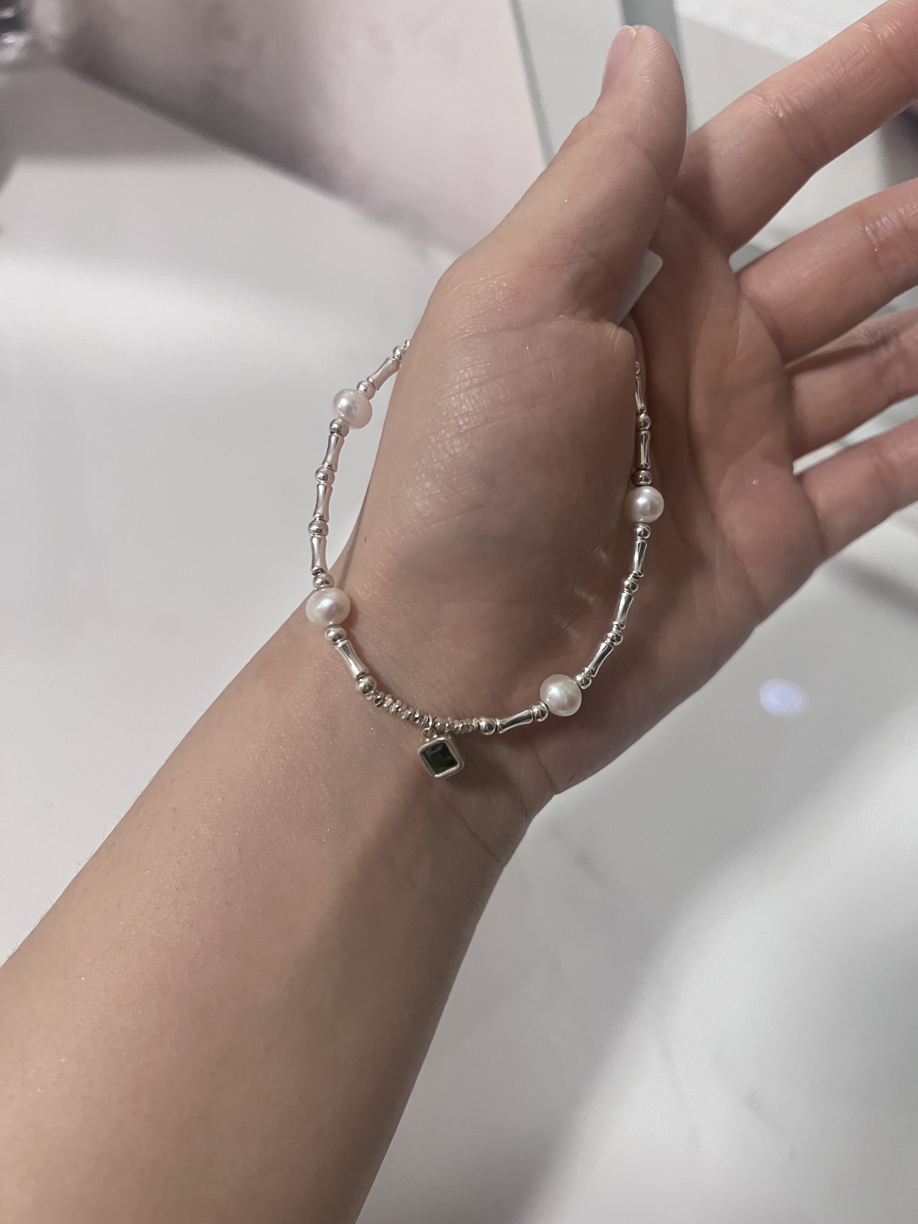 925银手链 手链 墨梅 手工气质百搭小众简约