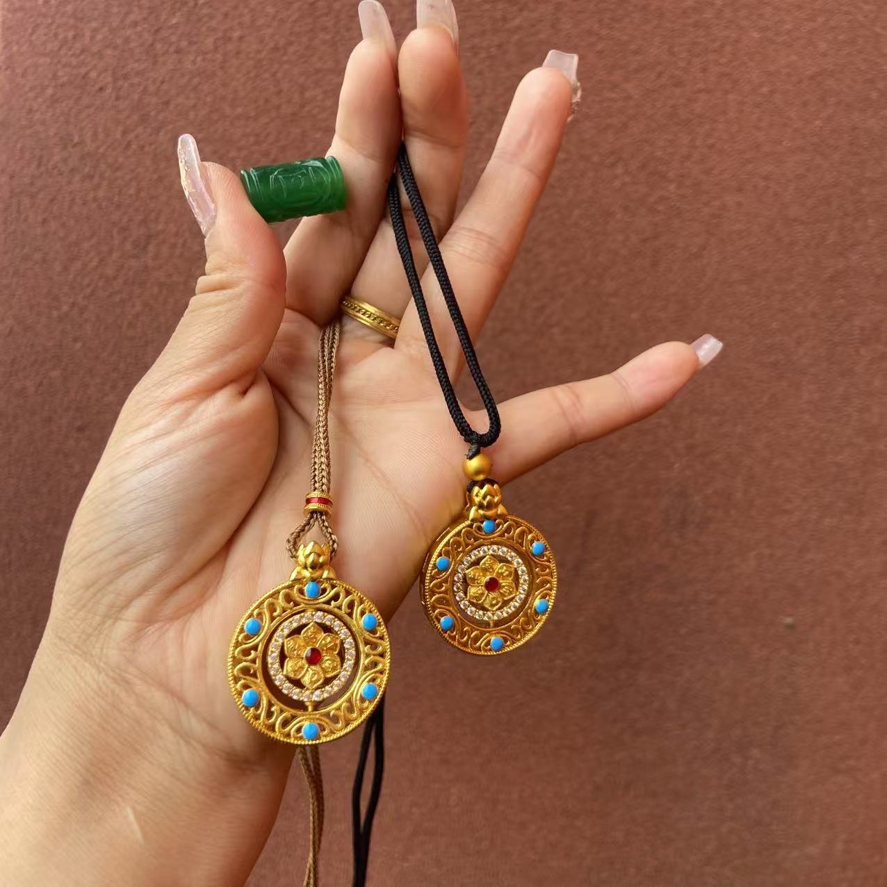 220-精工八宝罗盘项链