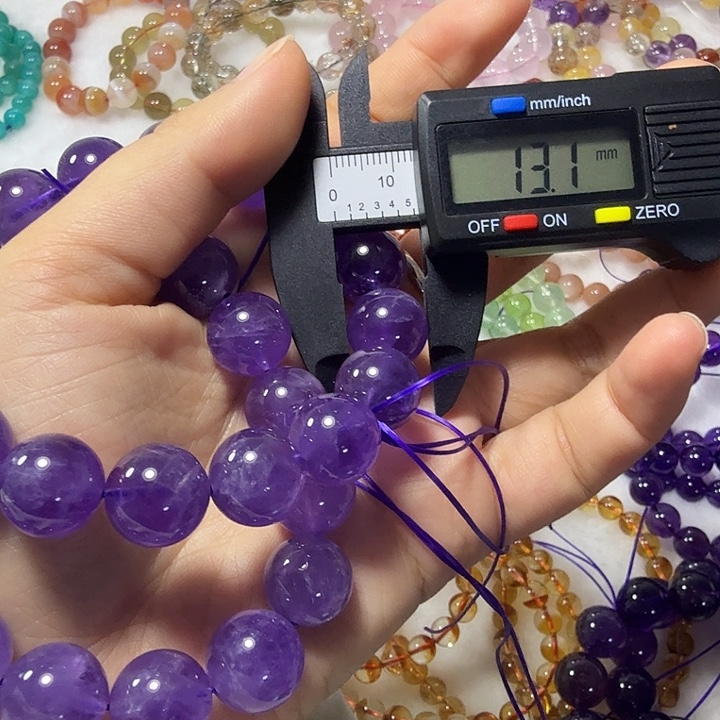 未镶嵌紫晶手链紫水晶卡13左右