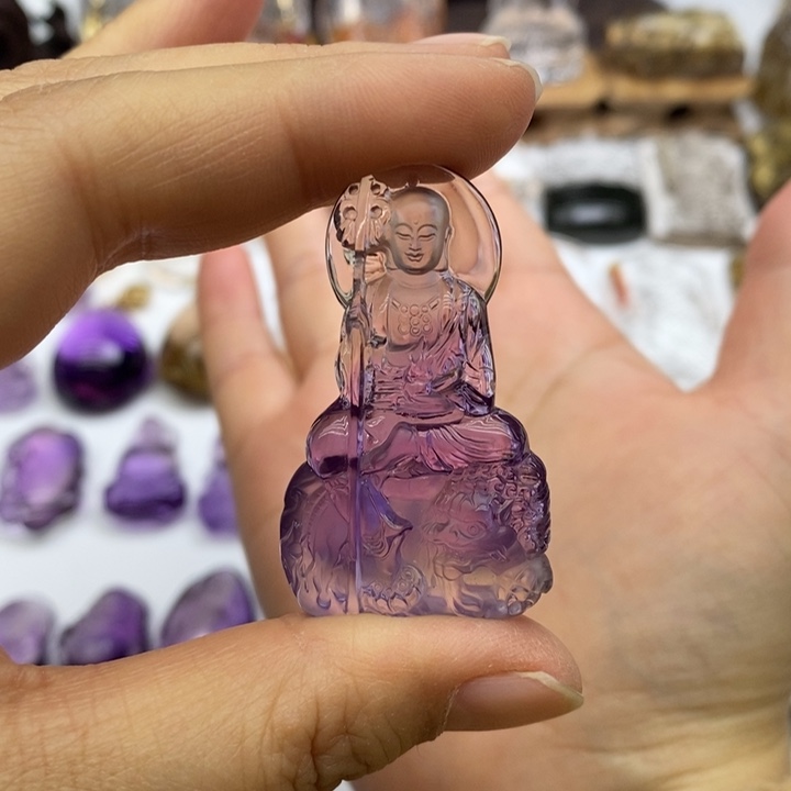 水晶颈饰未镶嵌柚***芽定制