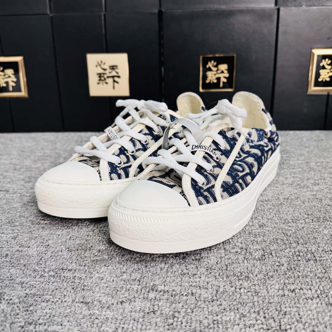 95新 DIOR/迪奥 老花刺绣平底低帮运动鞋38码ysc3642