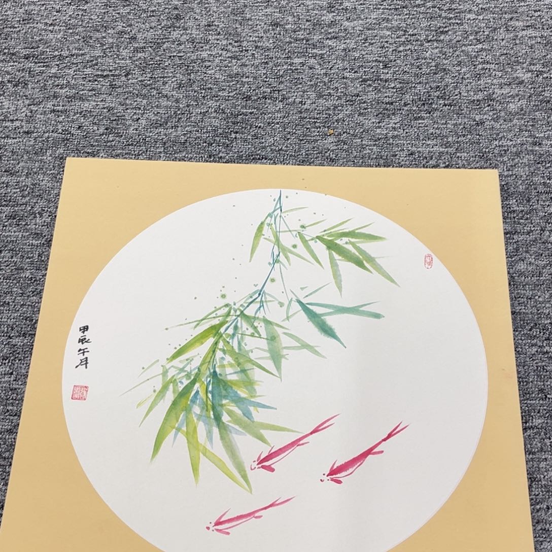 国画费鹏老师38.38卡纸绘画