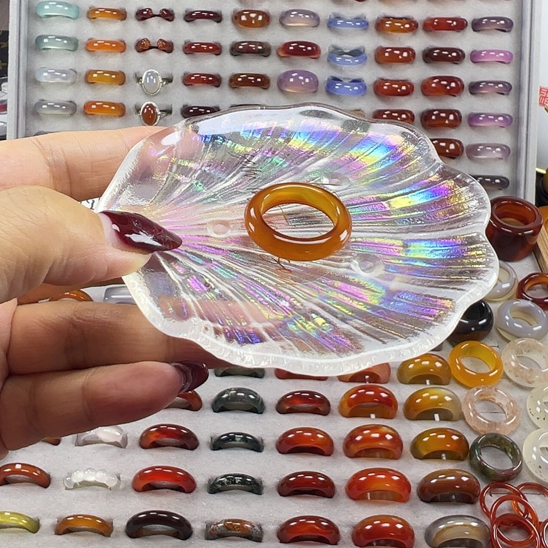 玛瑙/玉髓未镶嵌戒指A3不退换18.5港19