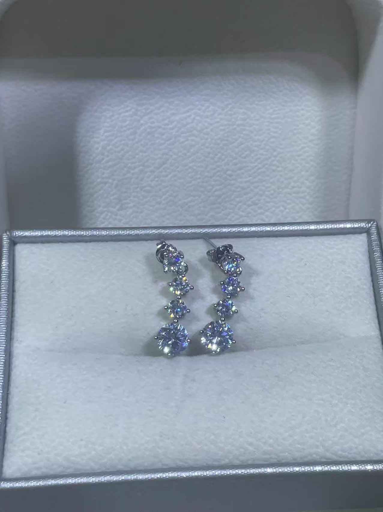 非金属珐琅耳饰 【米米甄选 绚丽多彩】白色耳钉Y-2299