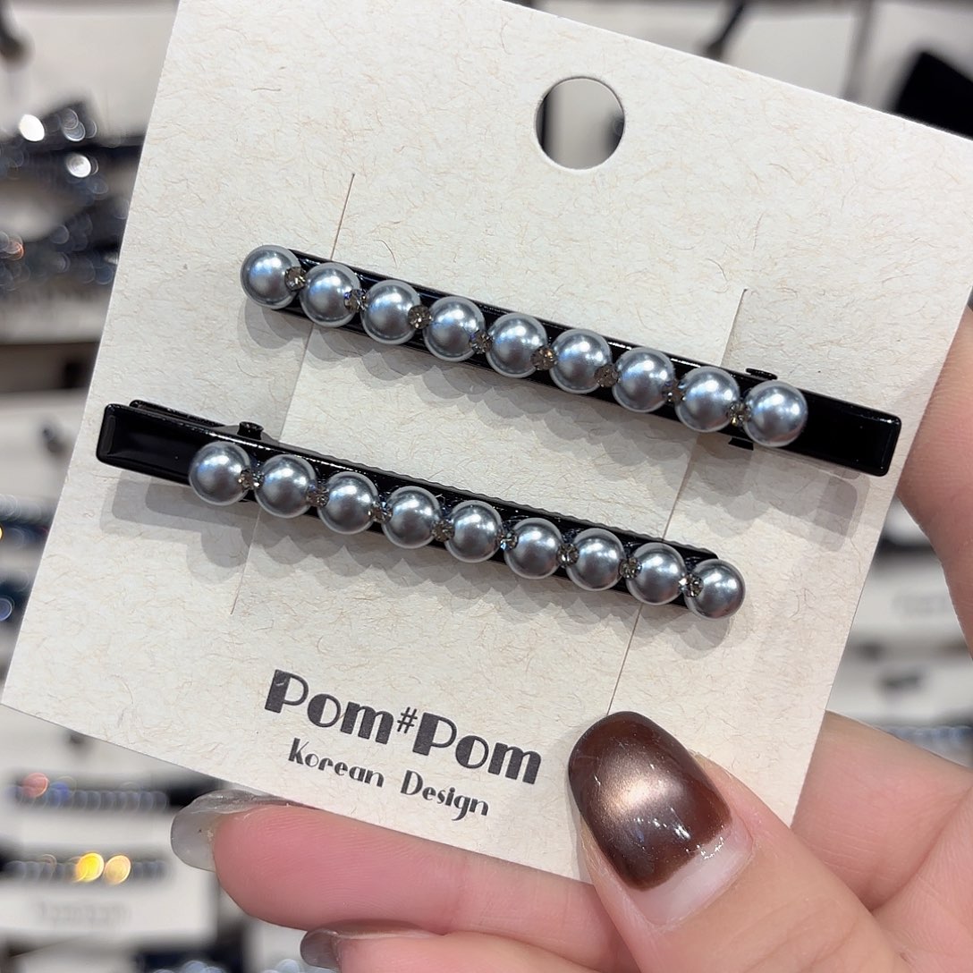 皮质铁合金珍珠压夹一个