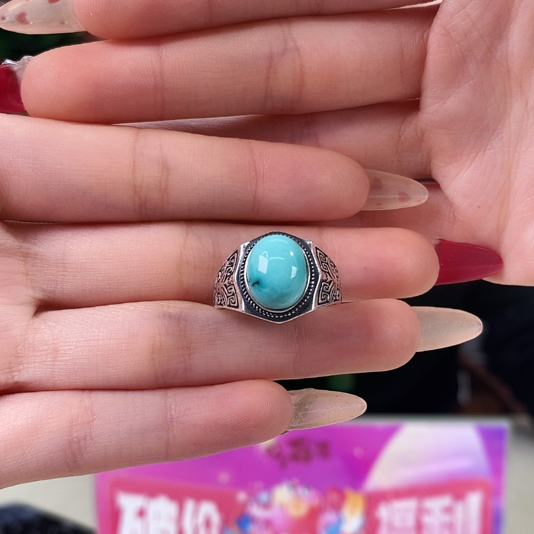 绿松石银S925镶嵌珠宝奇石