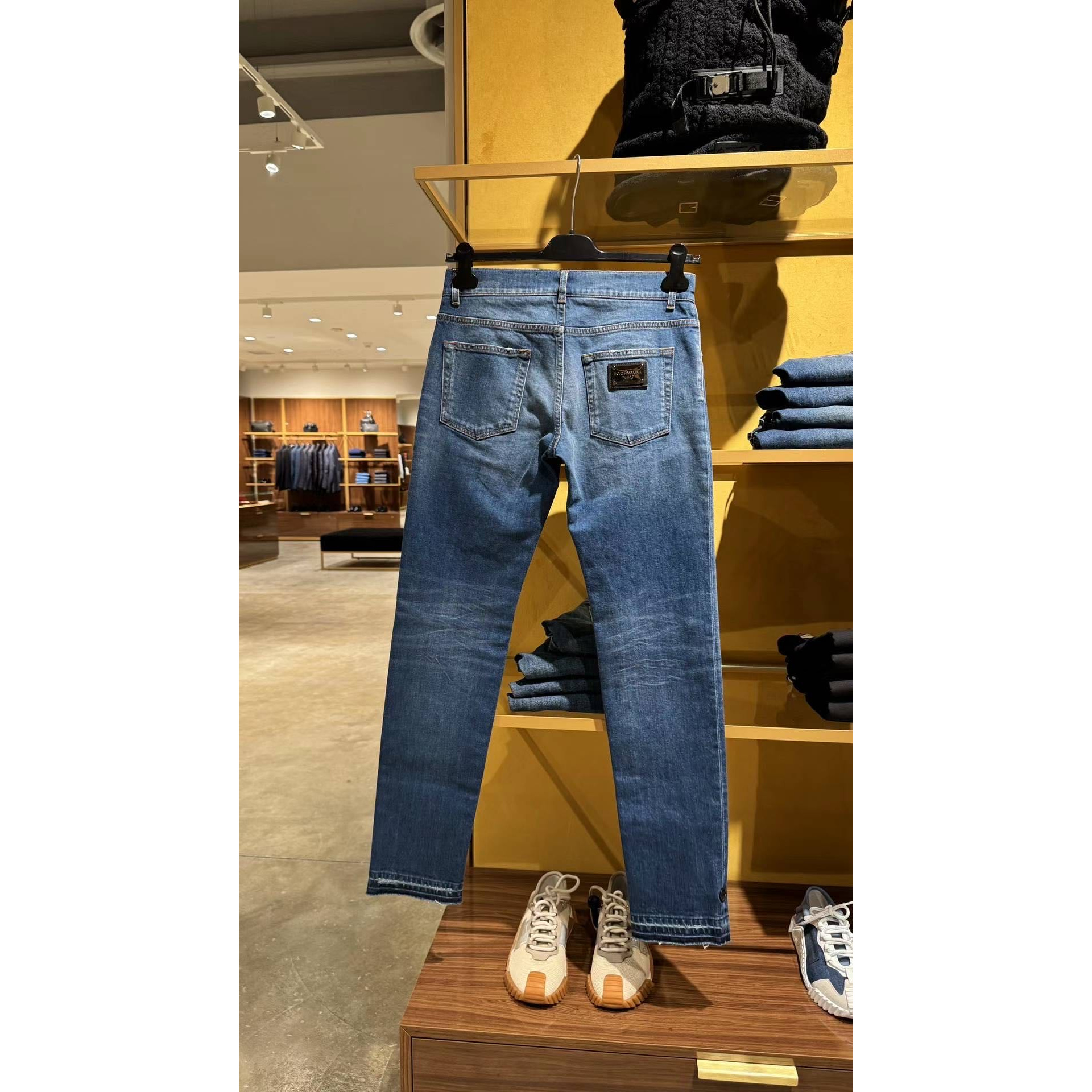 【CC在欧洲】D.....G 折扣款1号 蓝色低腰紧身牛仔裤