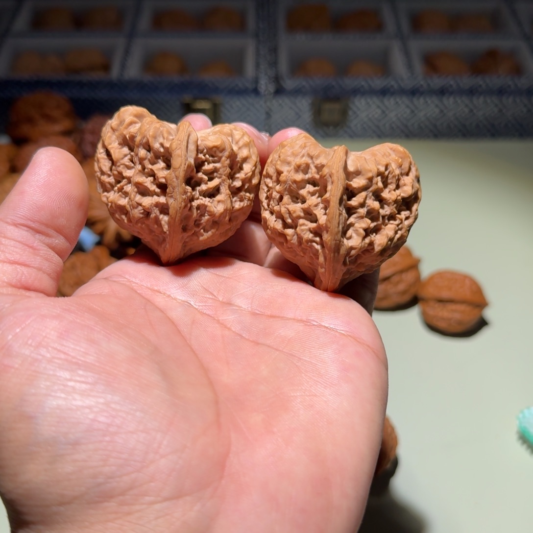 吊坠文玩核桃全品承德火焰马蹄45尺 一对毕业