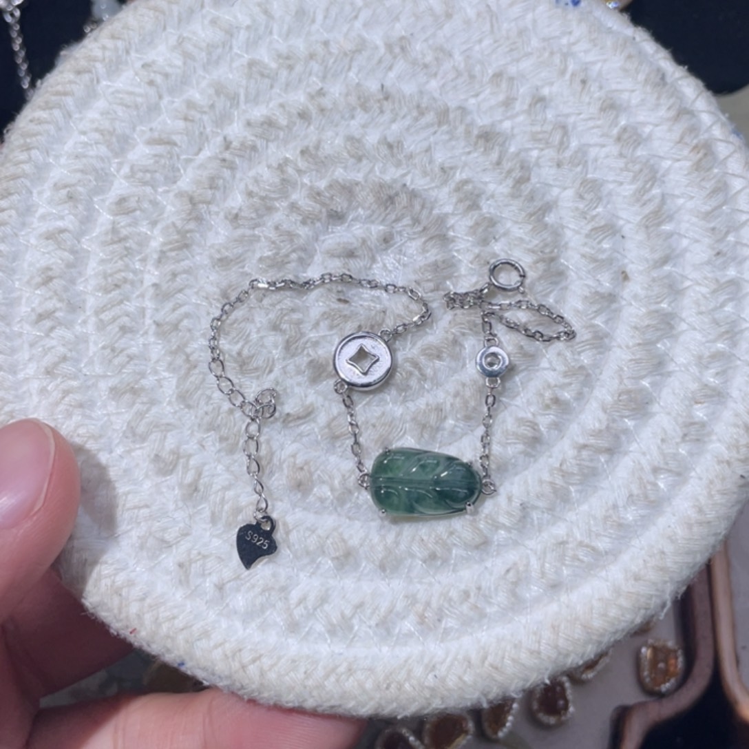 翡翠银S925镶嵌颈饰