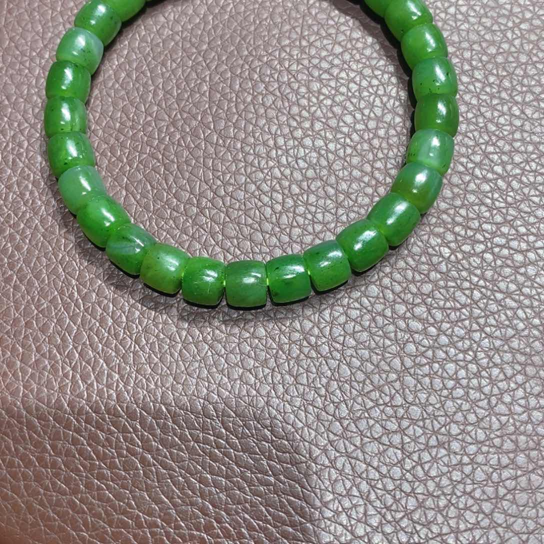 和田玉（碧玉）手链银S925镶嵌