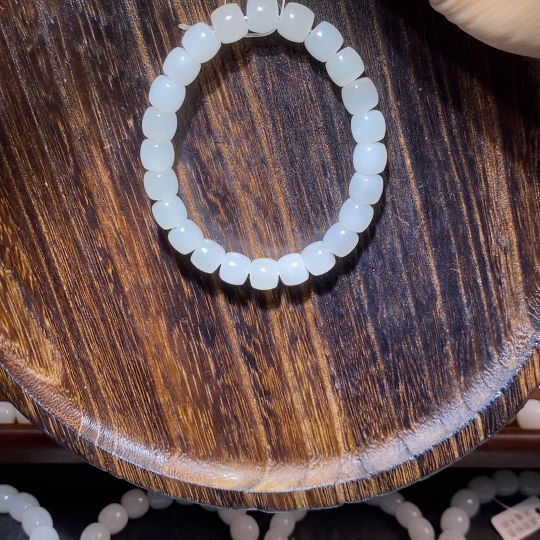 未镶嵌和田玉手链卡9直切微瑕