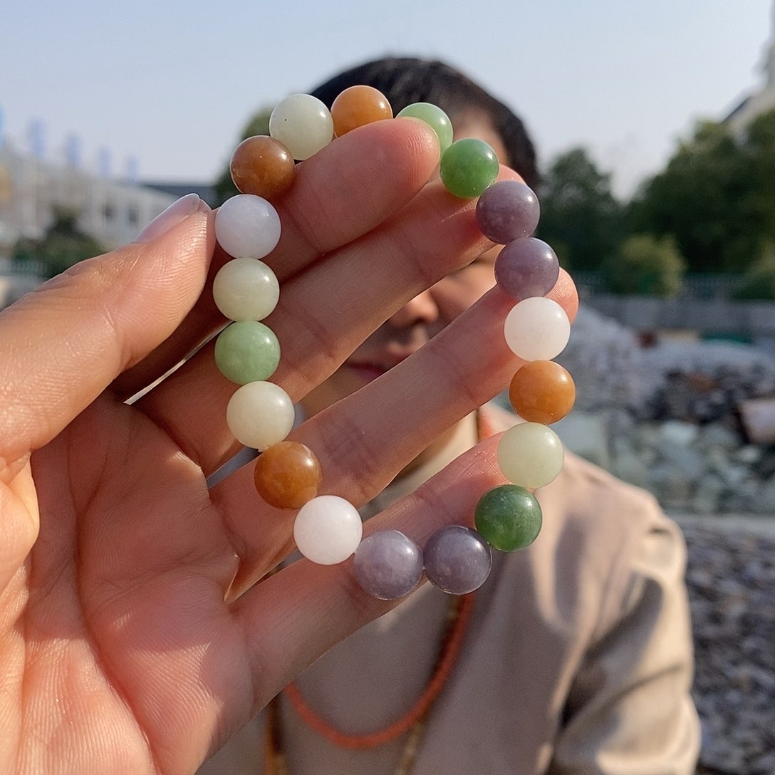 未镶嵌手链和田玉多宝手串