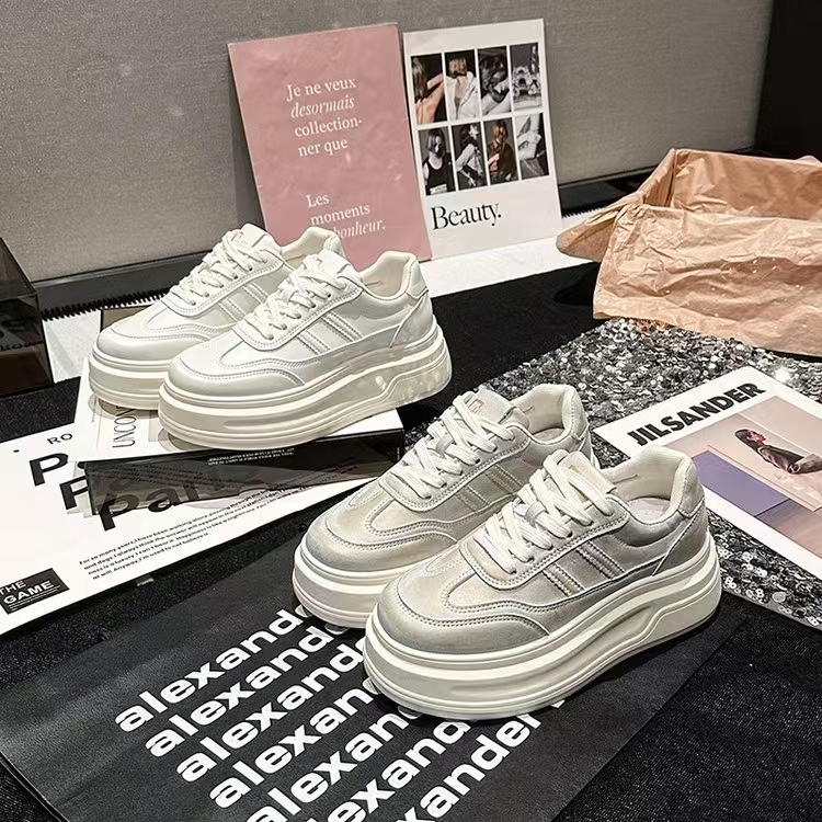 【新疆顺丰包邮】2025拼色百搭厚底休闲运动鞋小白鞋jx666