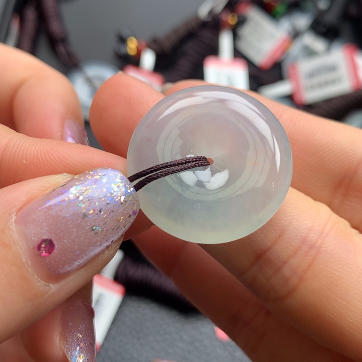 翡翠未镶嵌颈饰翡翠饰品25.6-5.6