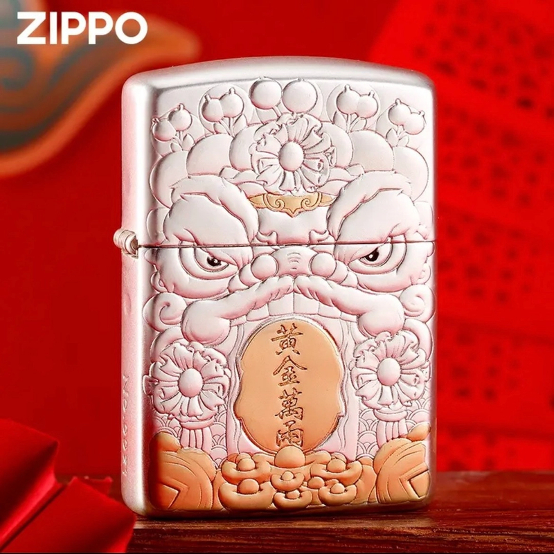 ZIPPO打火机正版/黄金万两-盔甲包银收藏送礼DY9910FD【佳佳】