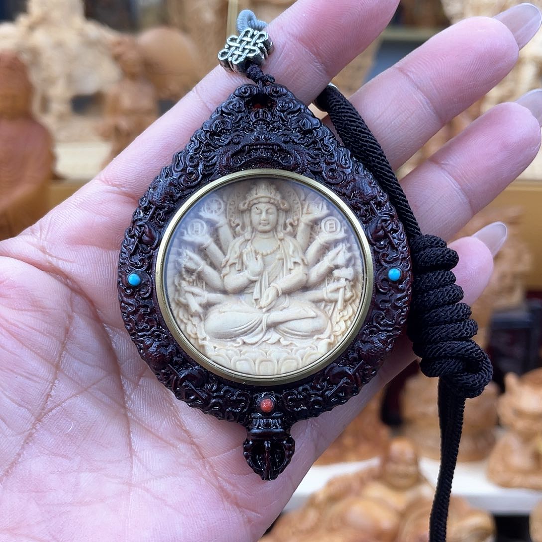 柏木八大守护千手观音吊坠