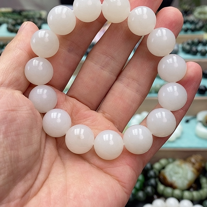 和田玉手链未镶嵌苍*