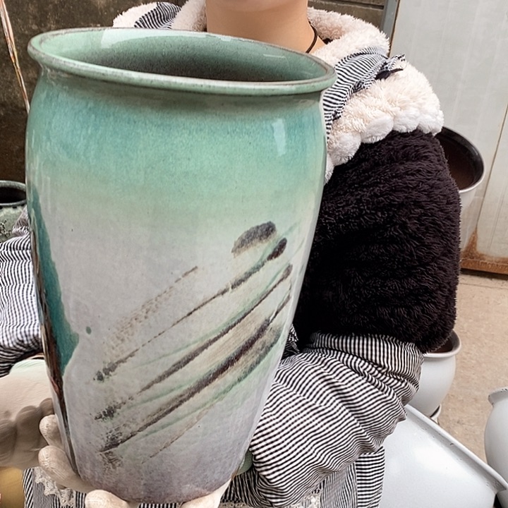 紫砂花盆瑕疵口20高31