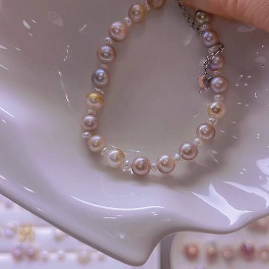 淡水珍珠手绳合金