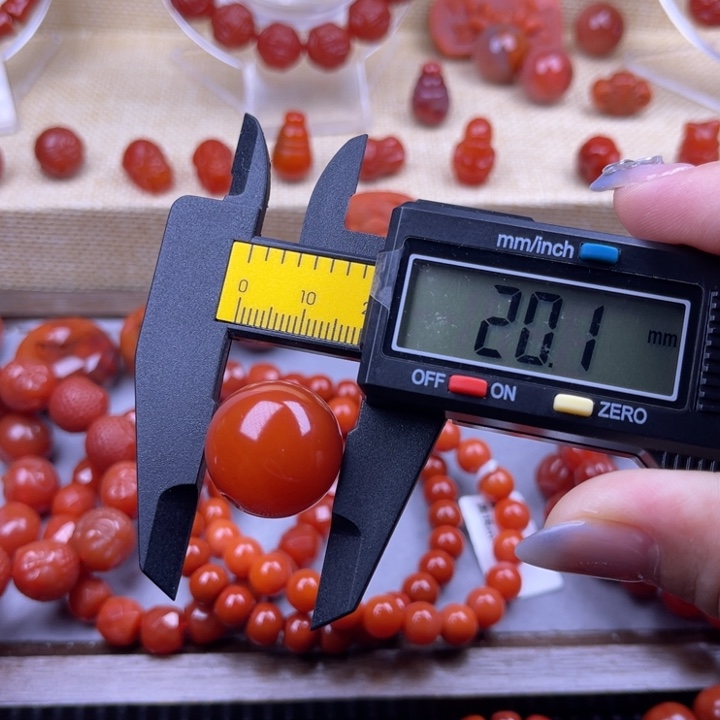 手串未镶嵌南红玛瑙柿子红