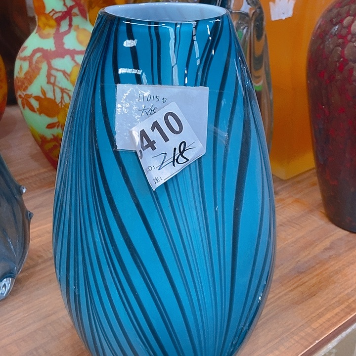 琉璃琉璃花瓶高33口8