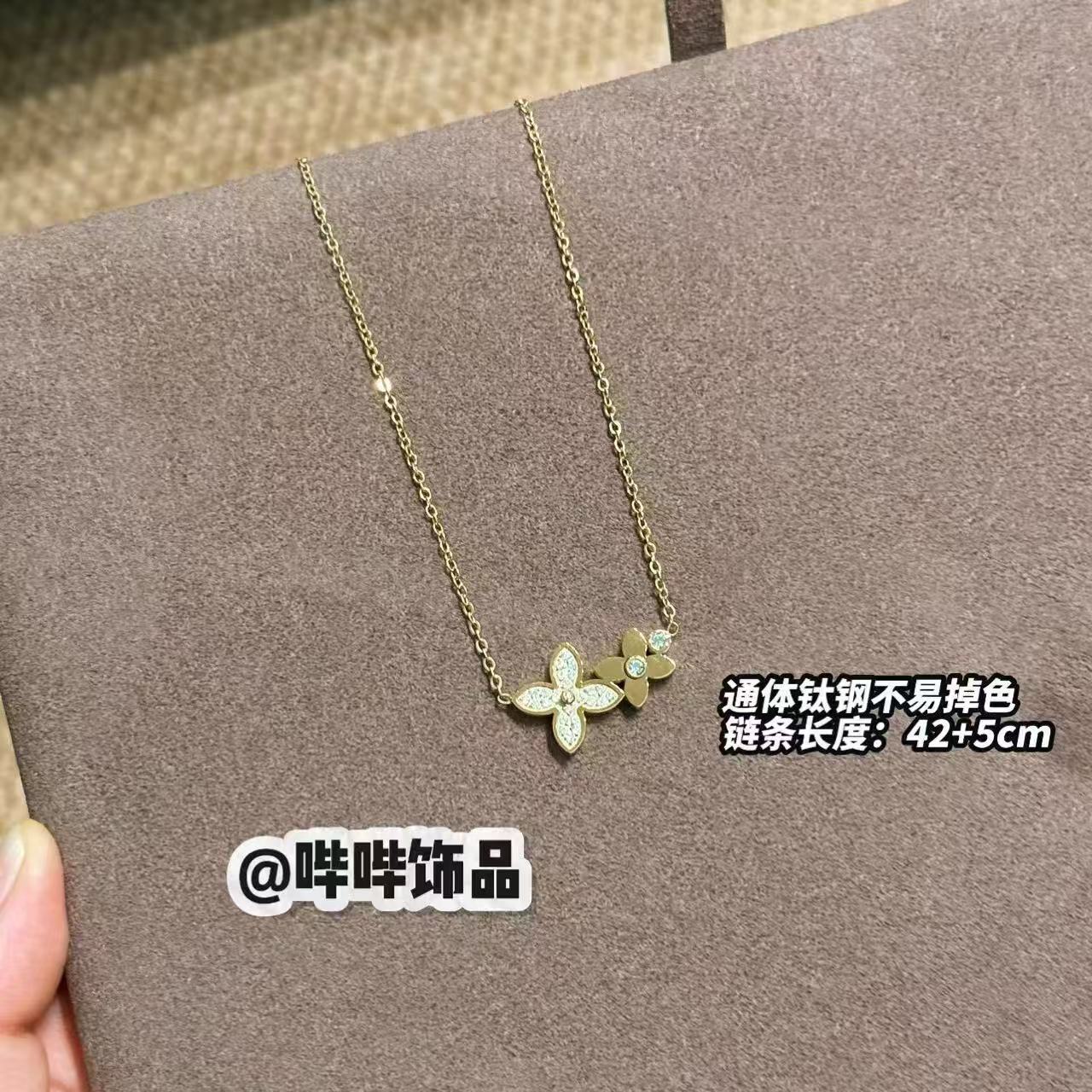 钛钢项链 BIBI【金色四叶】项链G063