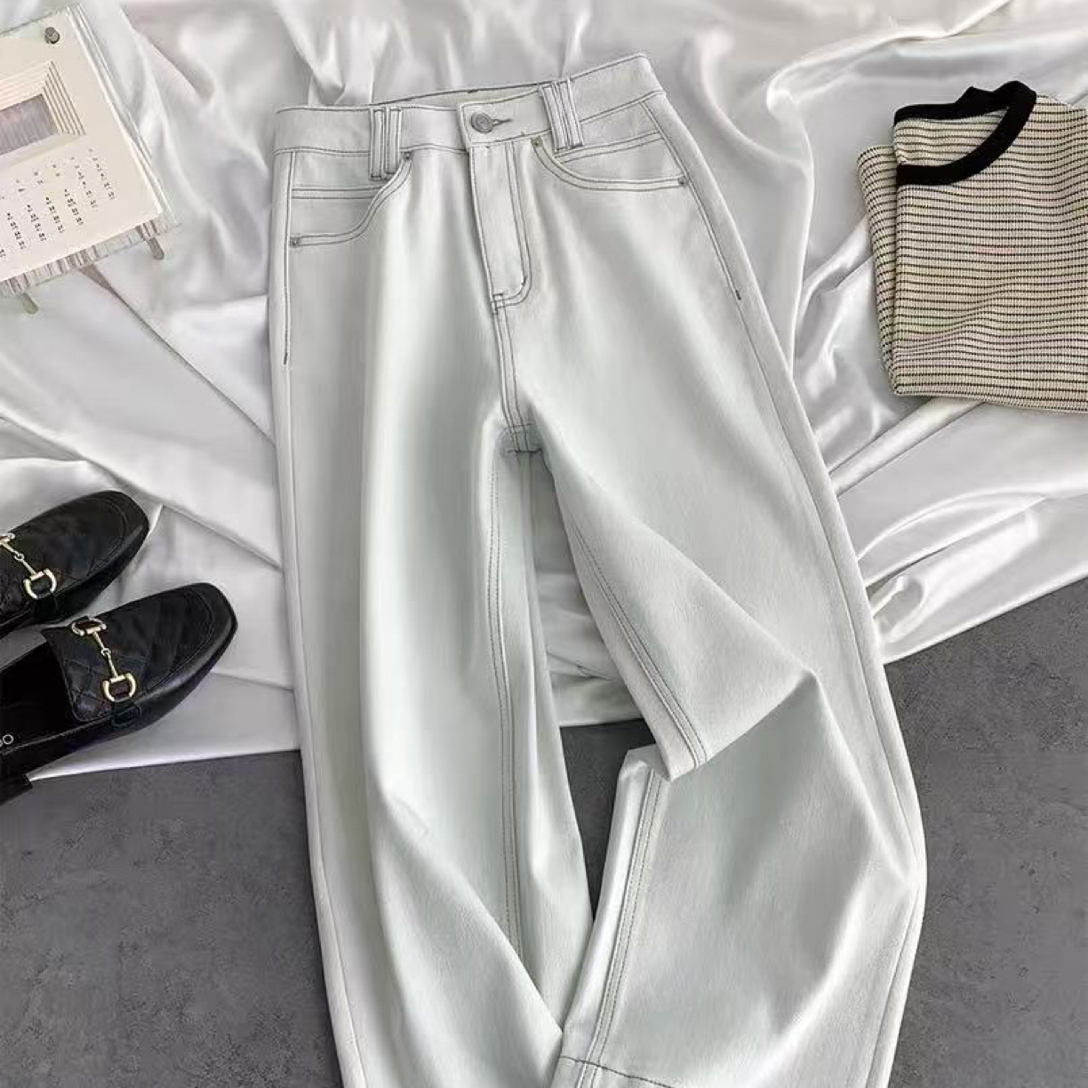 MT·必备牛仔｜老钱休闲土耳其完美弹面料不变形牛仔裤百搭直筒裤女