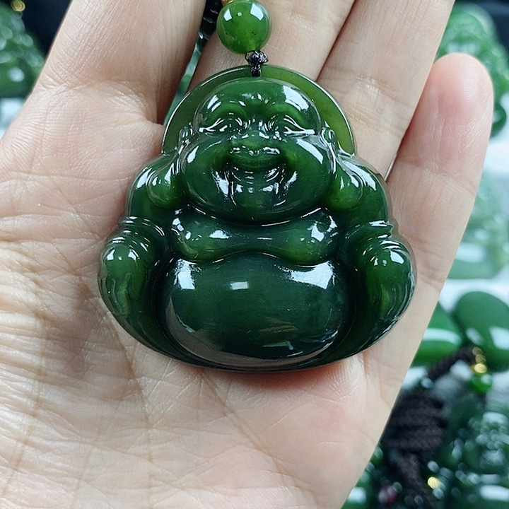 吊坠(不含链)未镶嵌和田玉（碧玉）47mm
