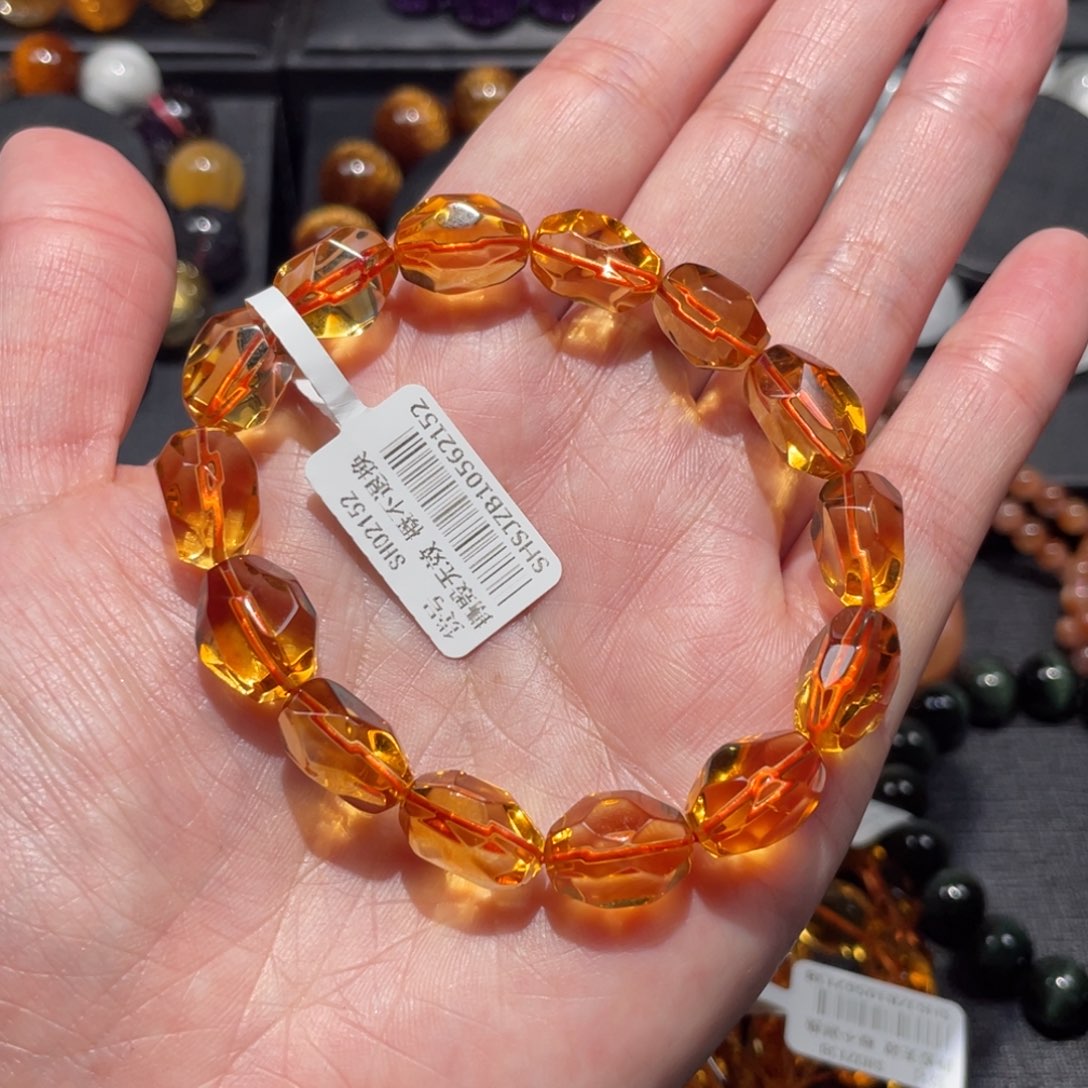 手链水晶未镶嵌黄水晶随形