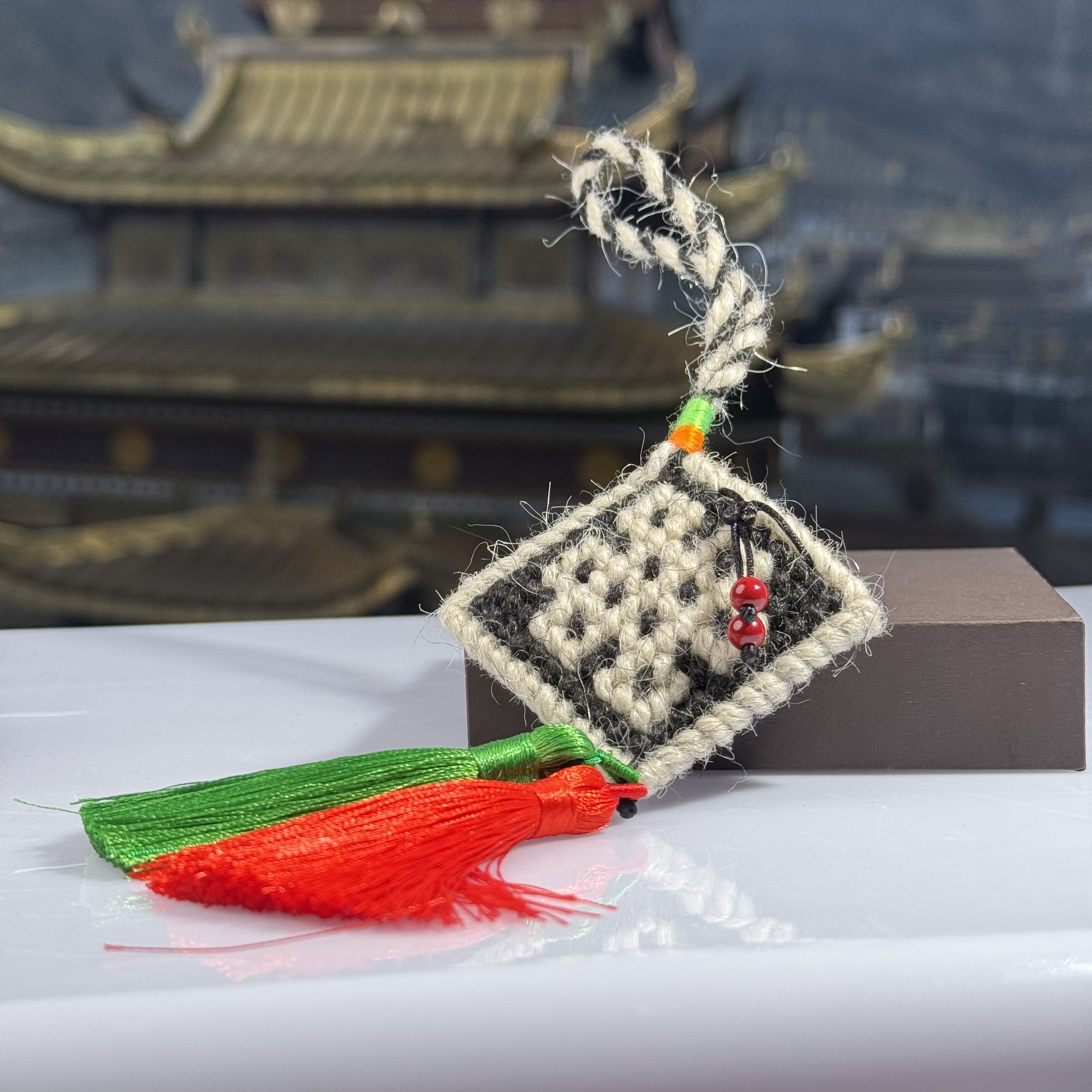 文玩文创摆件-牦牛毛车挂