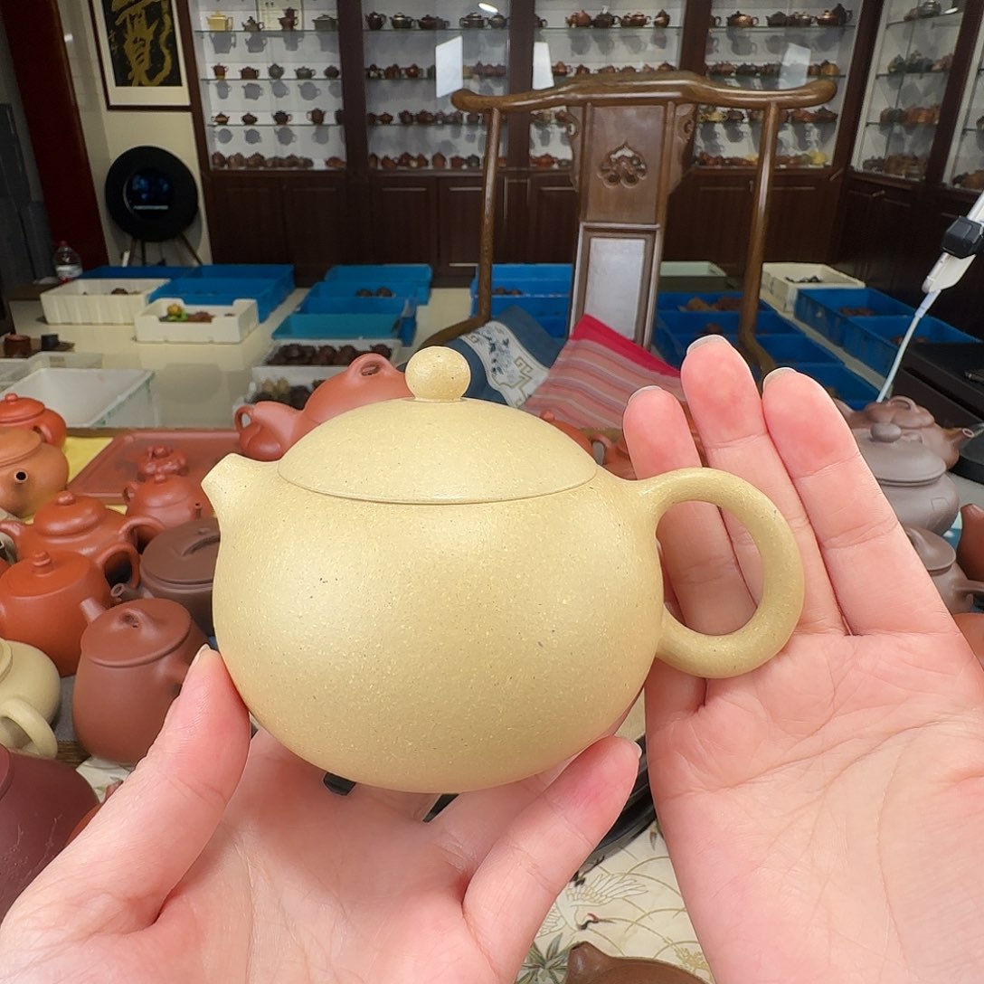 紫砂茶壶西施本绿