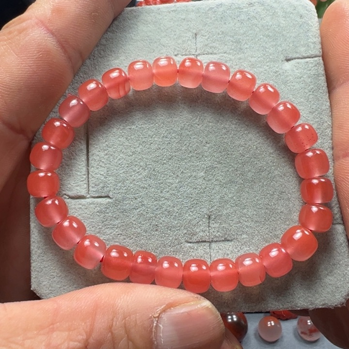 南红玛瑙天然原矿单圈老型7.8未镶嵌