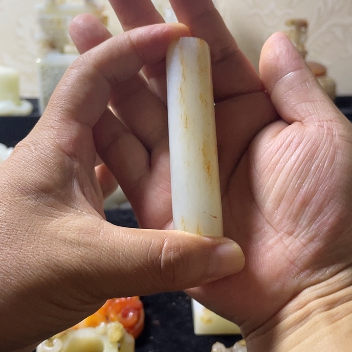 畅***康未镶嵌和田玉挂件