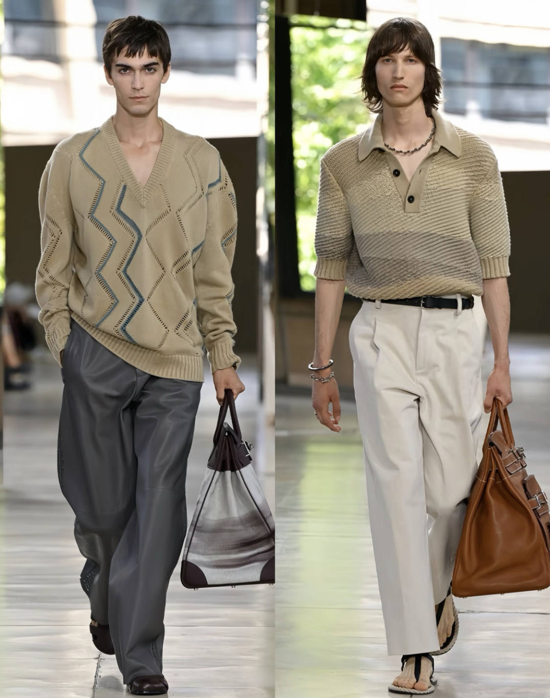 【17号链接】2025年秋冬高端针织提花男士轻奢外套7086