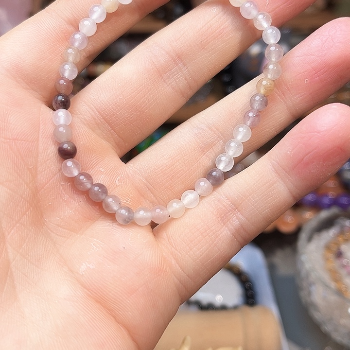 水晶手链未镶嵌紫粉晶