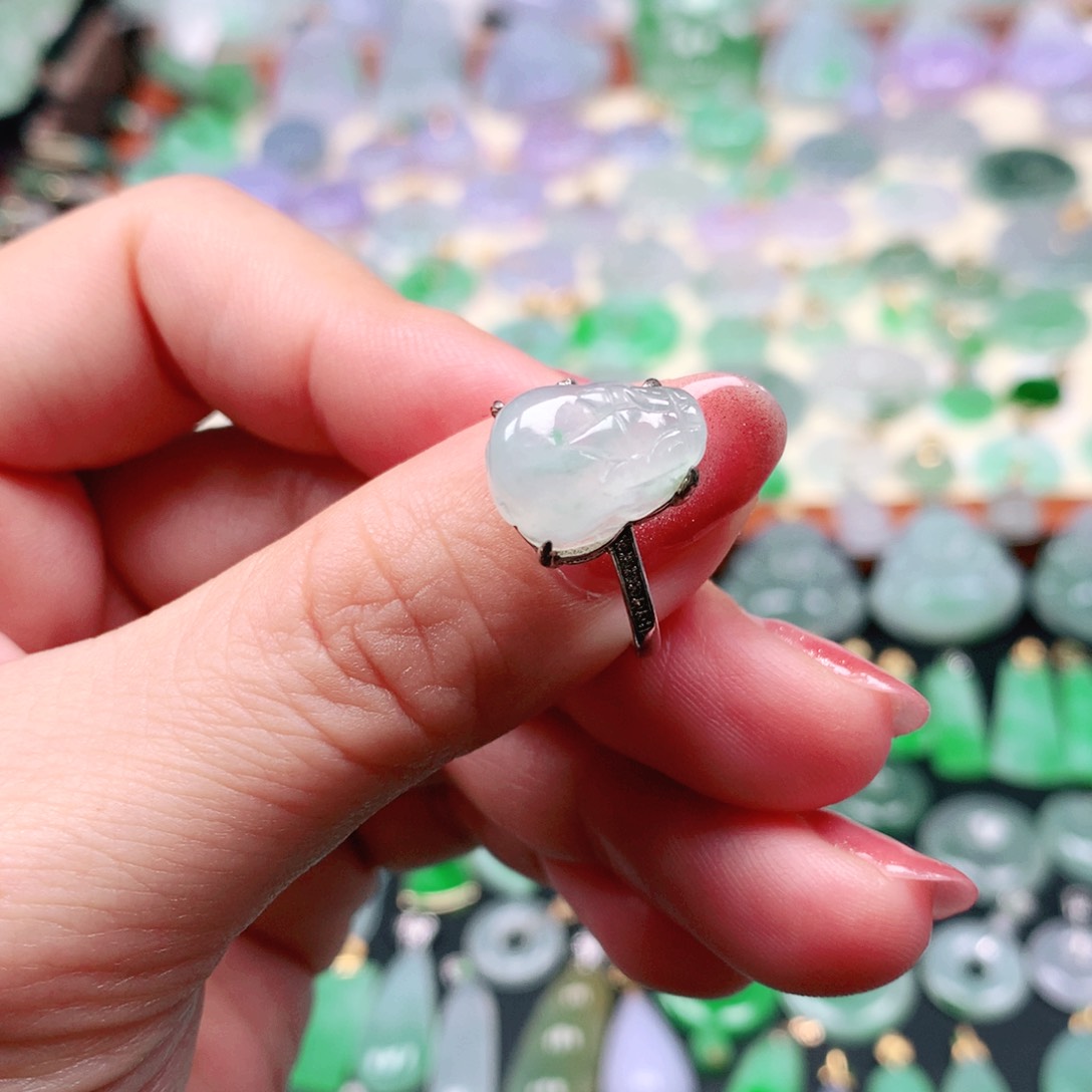 吊坠(不含链)银S925镶嵌翡翠