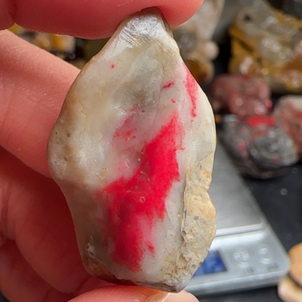 【闪购商品】昌化鸡血石瓜***皮昌化鸡血石原石