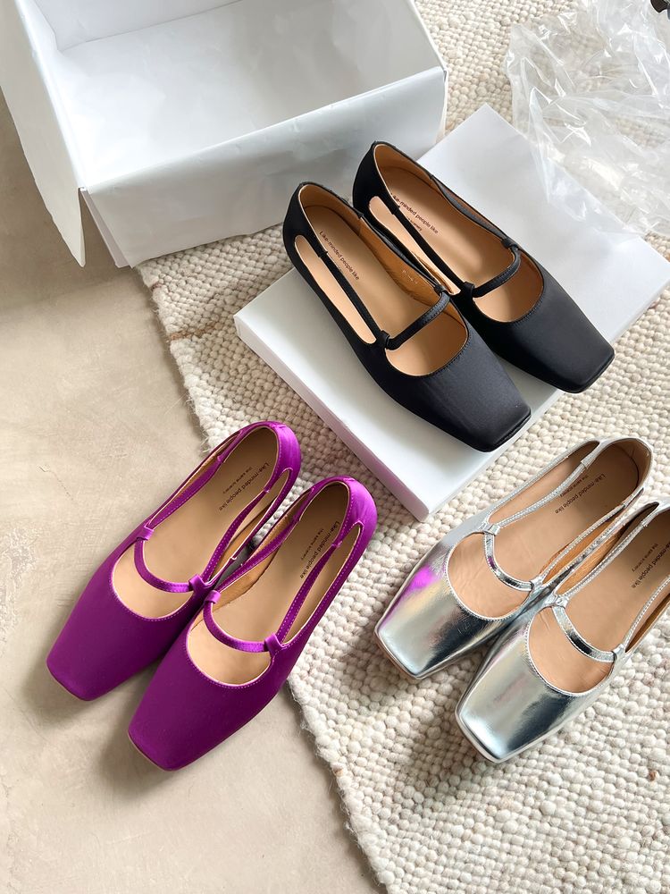 【清欢】*—1.5cm 极简方头一字带平底气质玛丽珍单鞋 D1160-1清仓款