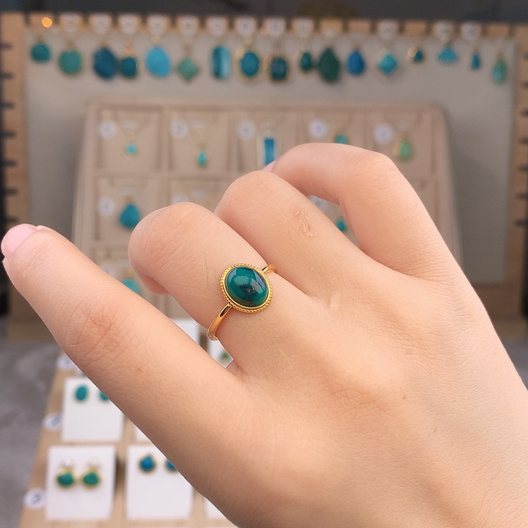 绿松石未镶嵌戒指