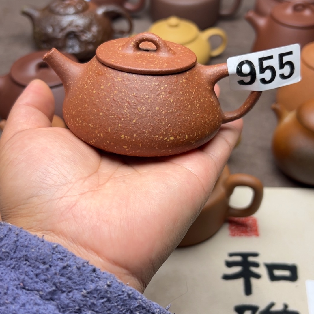 紫砂茶壶红降坡半手工130cc左右