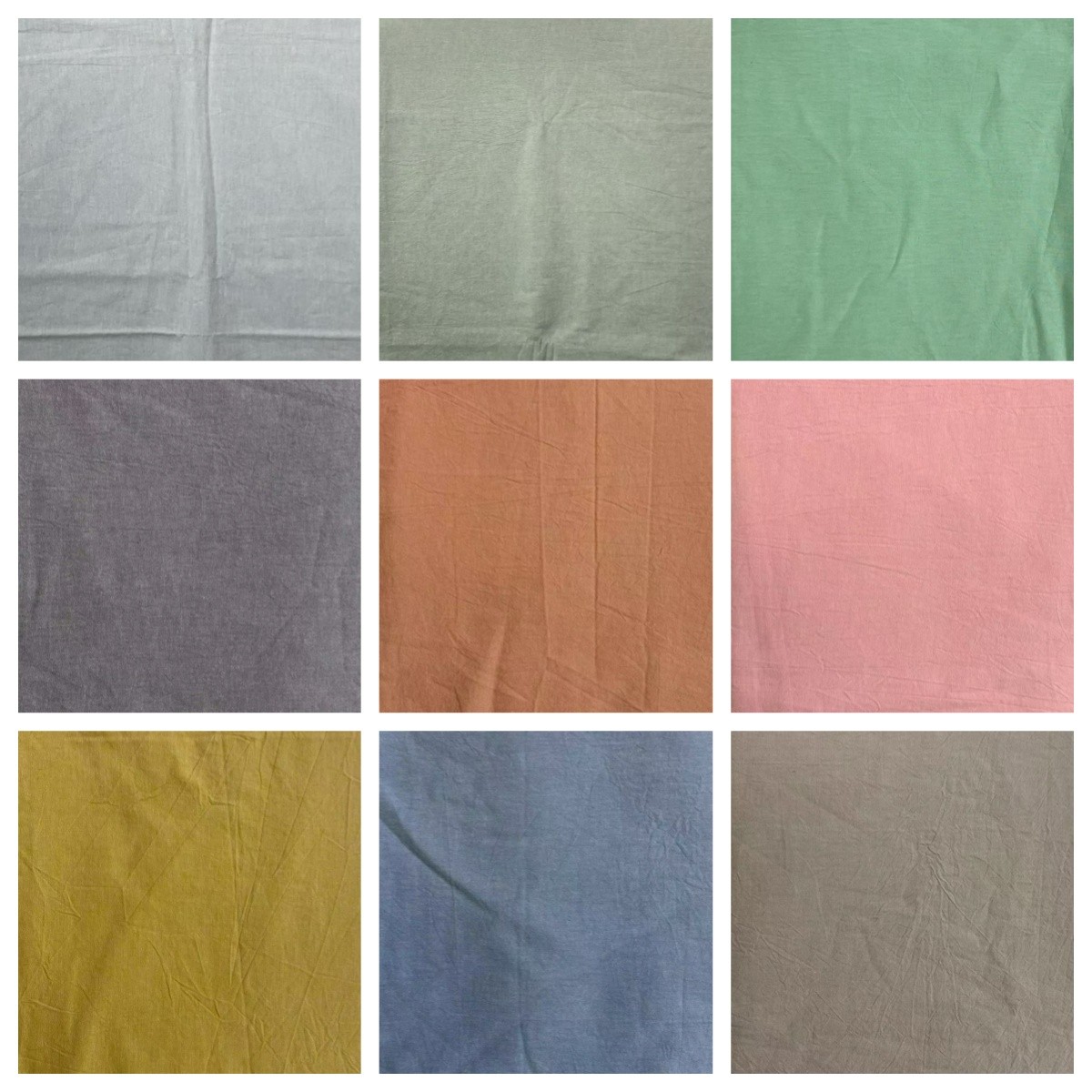 净版纯色（未加工）纯棉全棉 色织水洗棉布料  