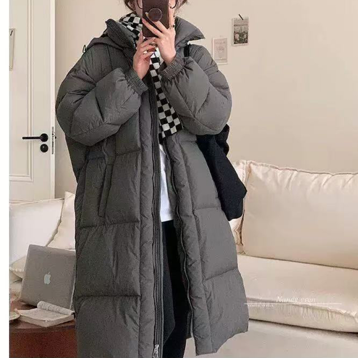 MS@s6654 韩系时尚宽松连帽大被子长款外套 11-24