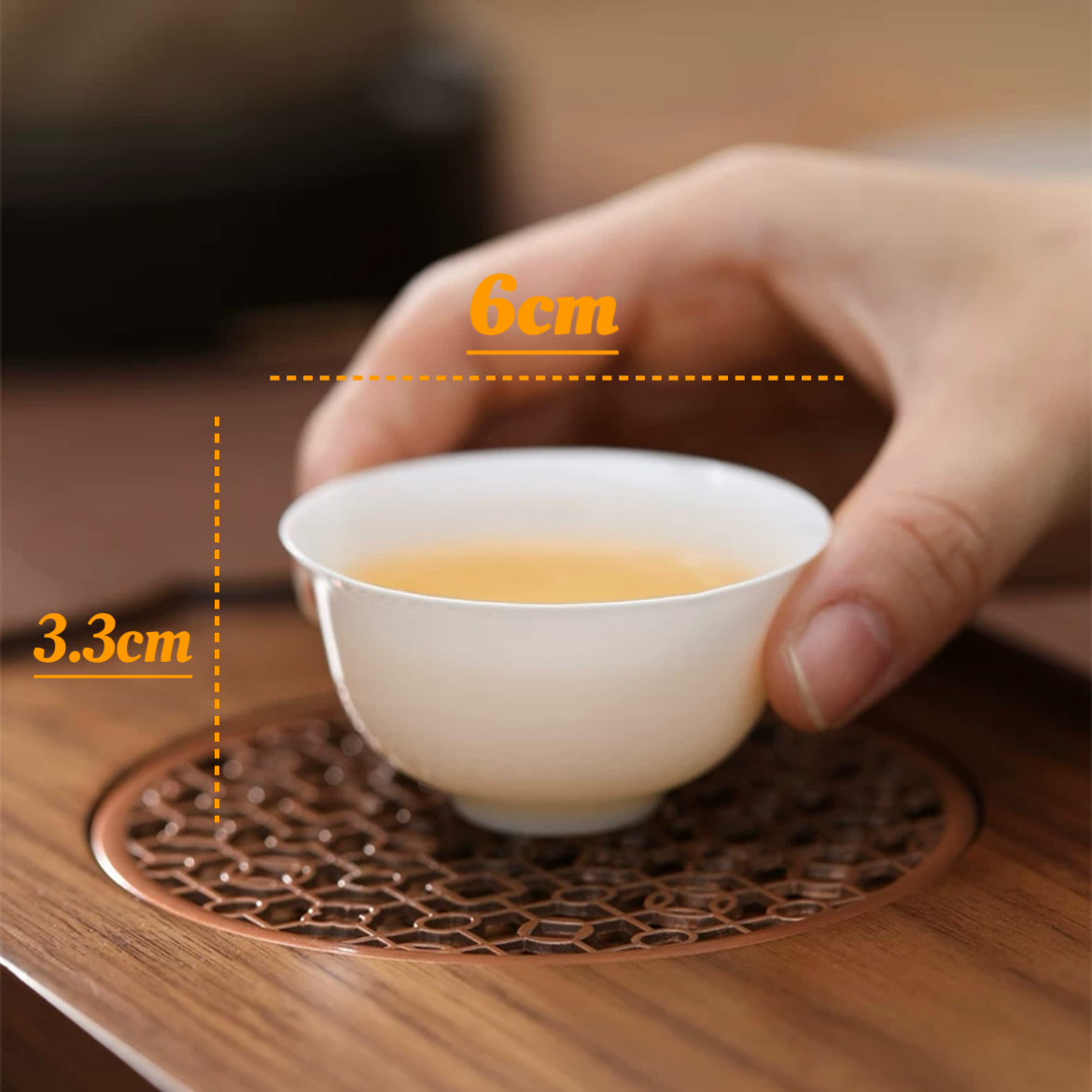 潮州正高骨瓷超薄胎大号玉兰杯【45ML】蛋壳杯超透亮防手工夫茶具