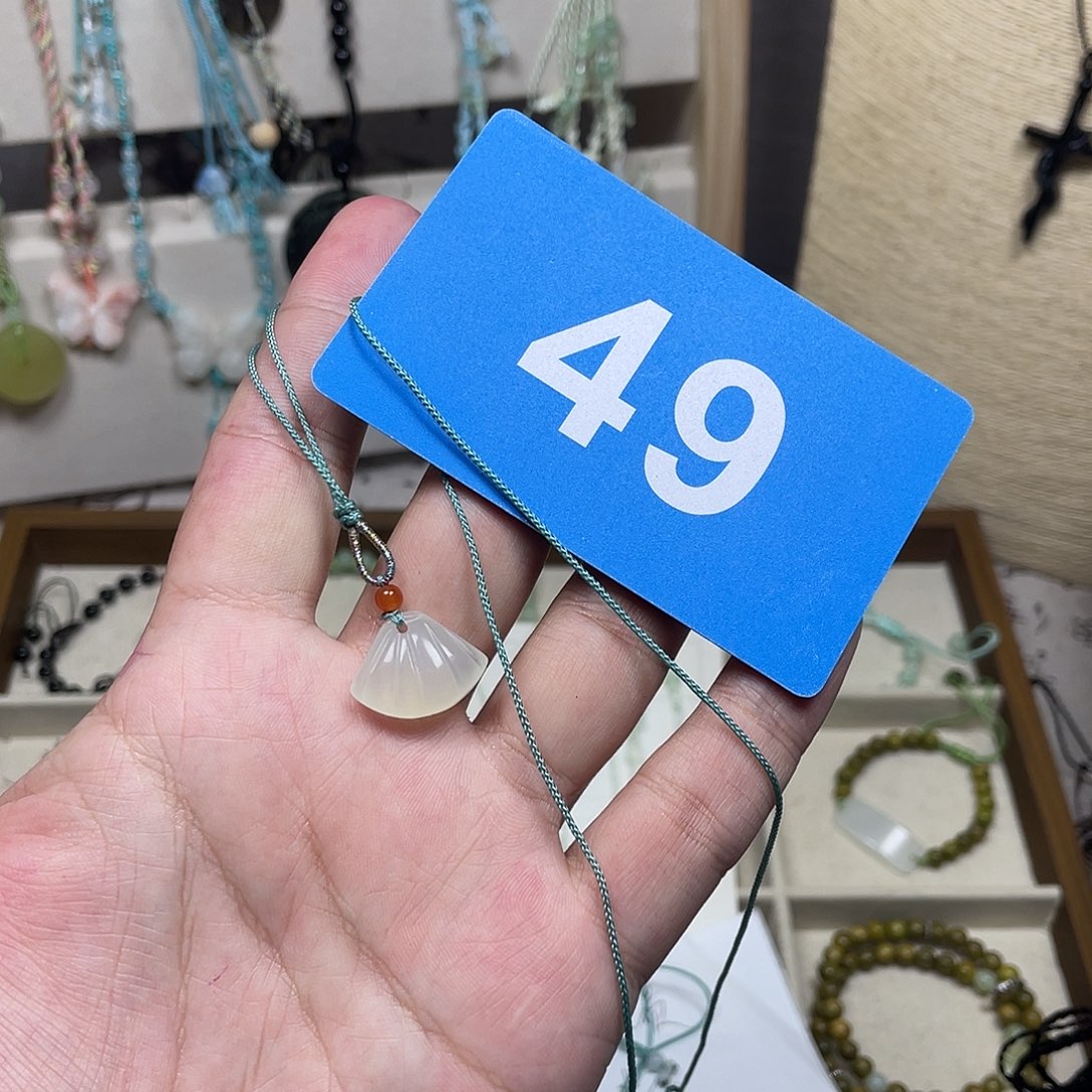 蛇纹石玉合金颈饰